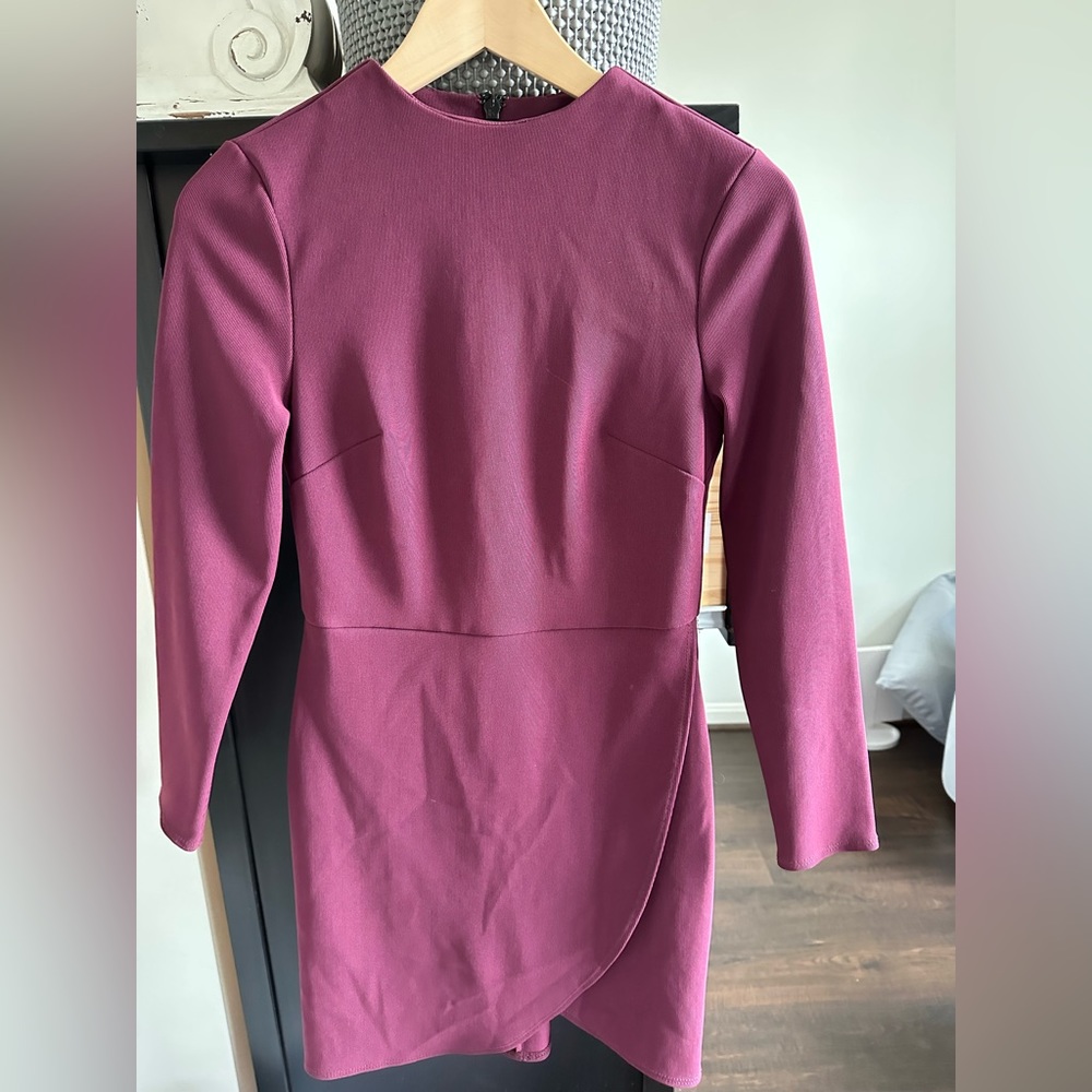 Maroon stretchy Topshop dress via Nordstrom